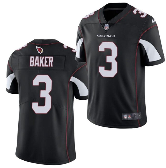 Men's Arizona Cardinals #3 Budda Baker Black Vapor Untouchable Limited Stitched Men's Arizona Cardinals #3 Budda Baker Black Vapor Untouchable Limited Stitched